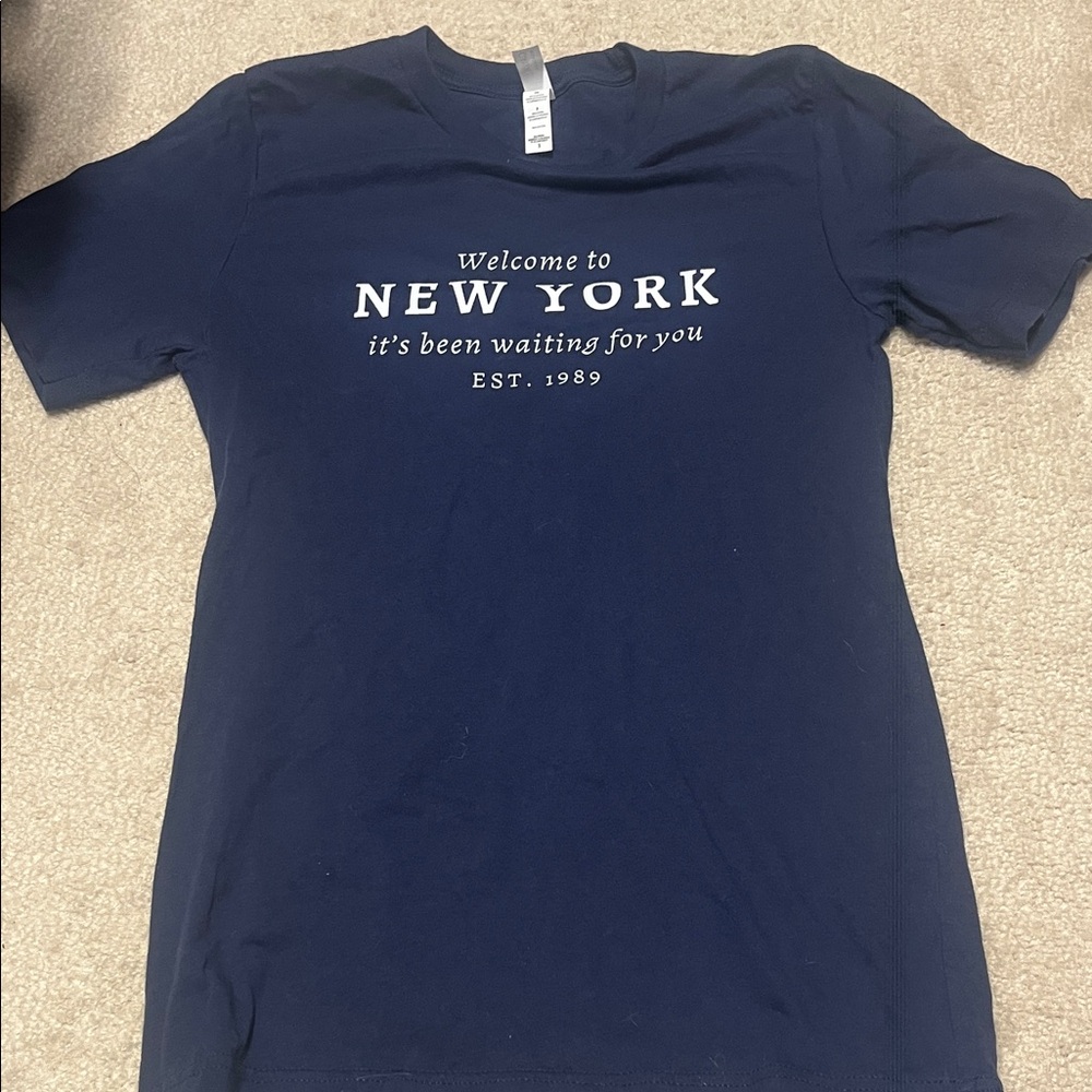 Navy Blue Custom Taylor Swift Lyrics New York Graphic Tee